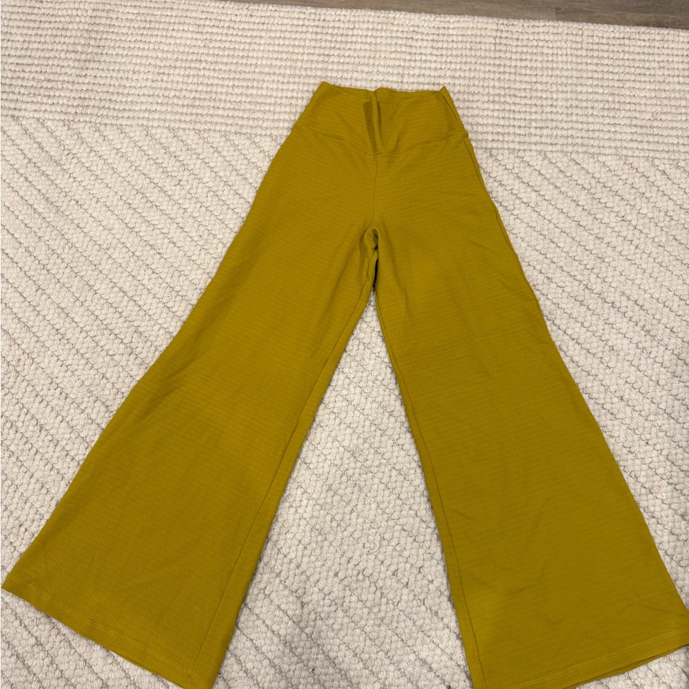 Montce Mustard Casual Wide-Leg Bottoms